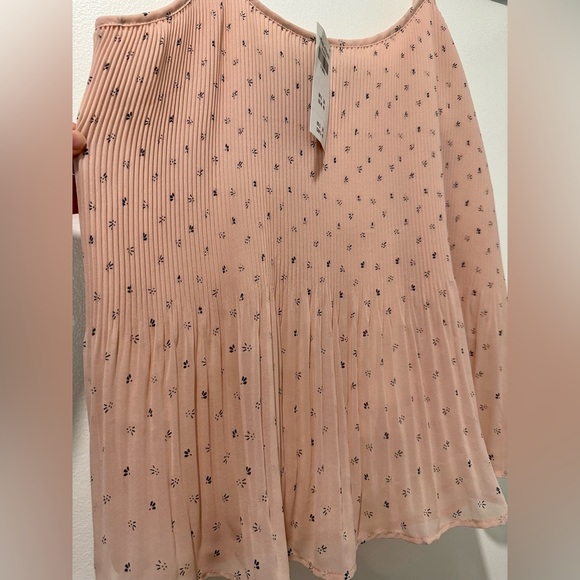 Abercrombie & Fitch Women Spaghetti Strap Pleated Lined Pink Tank Top XS NWT - Picture 3 of 9